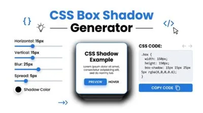 Free CSS Box Shadow Generator with Background Gradient CSS
