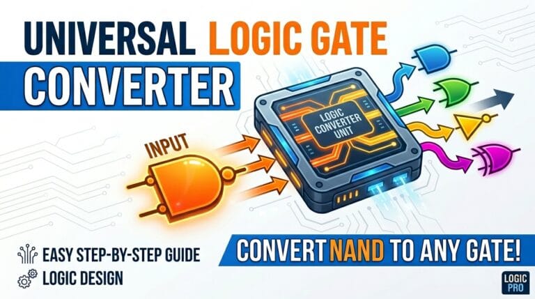 Universal Logic Gate Converter | NAND, NOR, VHDL & Truth Table