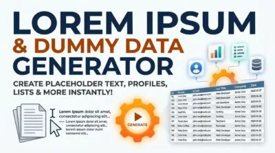 Free Lorem Ipsum and JSON Dummy Data Generator Pro