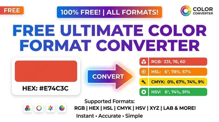 Free Offline Color Format Converter: Color Theory for Web Developers