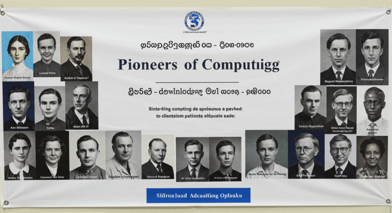 🖥️ Download: “Pioneers of Computing” – Sinhala ICT Educational Banner