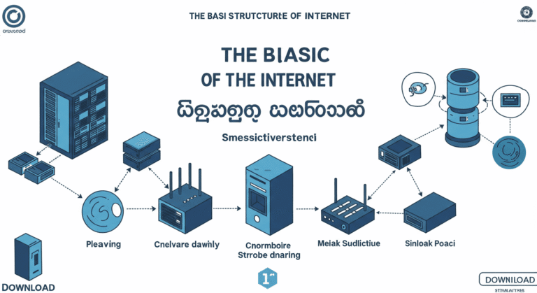 🌐 Download: “The Basic Structure of the Internet” – Sinhala ICT Poster